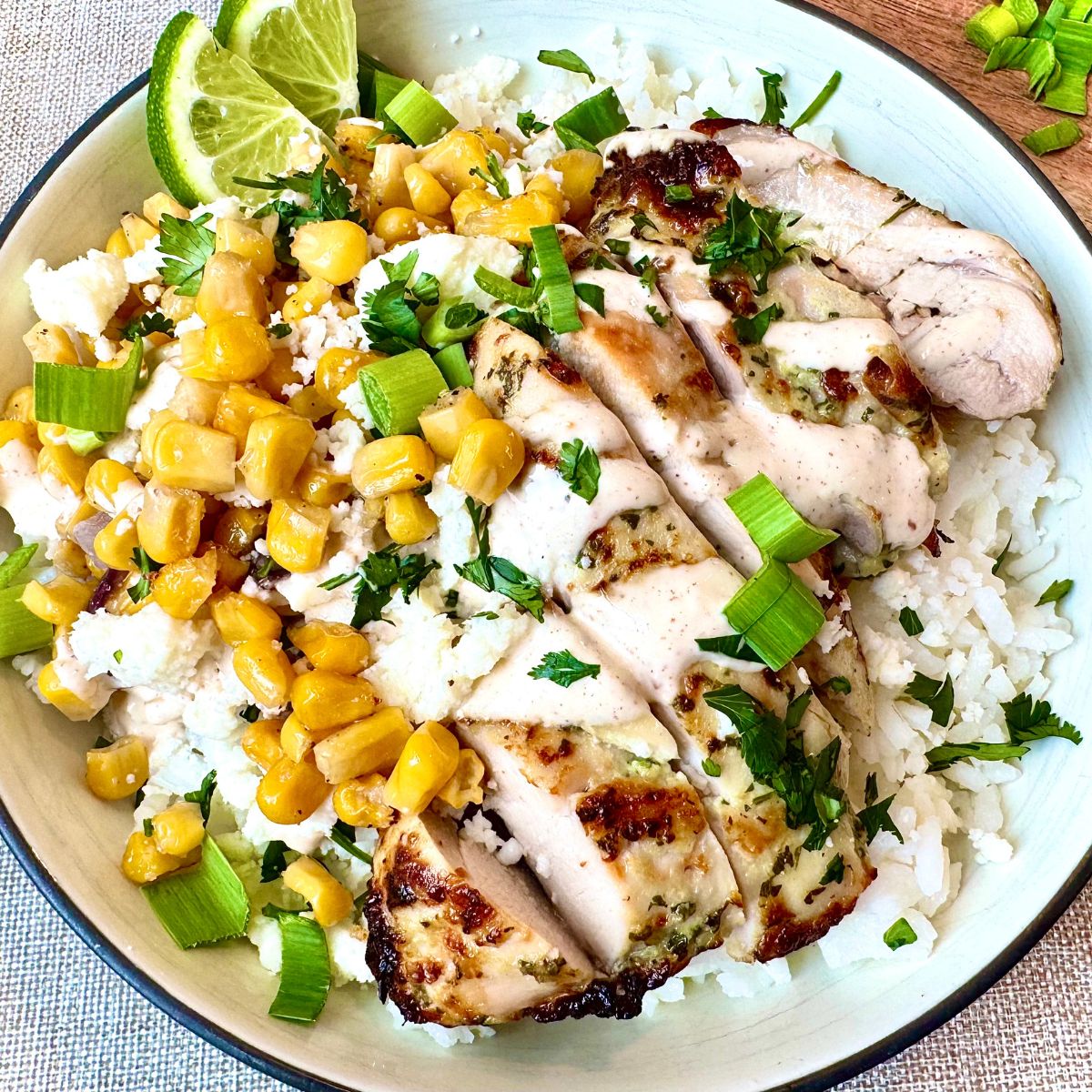 A Flavorful and Juicy Chicken & Rice Bowl Recipe - Meals With Maria